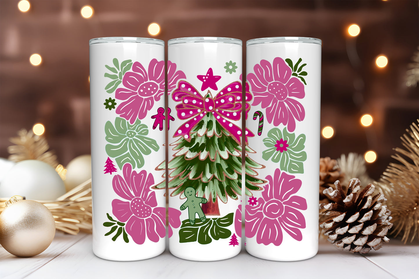 SKINNY TUMBLER - CRISTMAS THEME - GIRLS