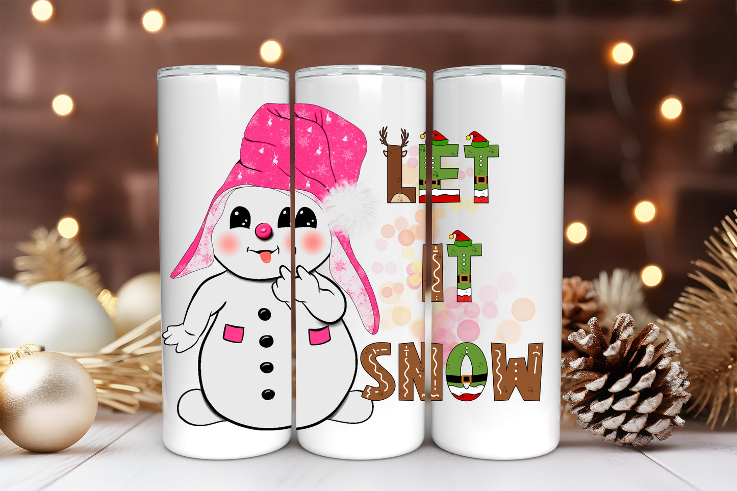 SKINNY TUMBLER - CRISTMAS THEME - GIRLS