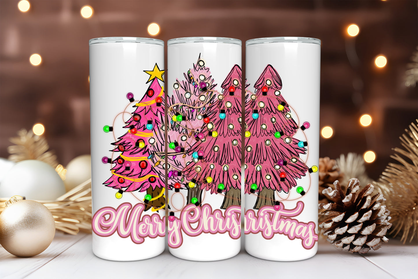 SKINNY TUMBLER - CRISTMAS THEME - GIRLS