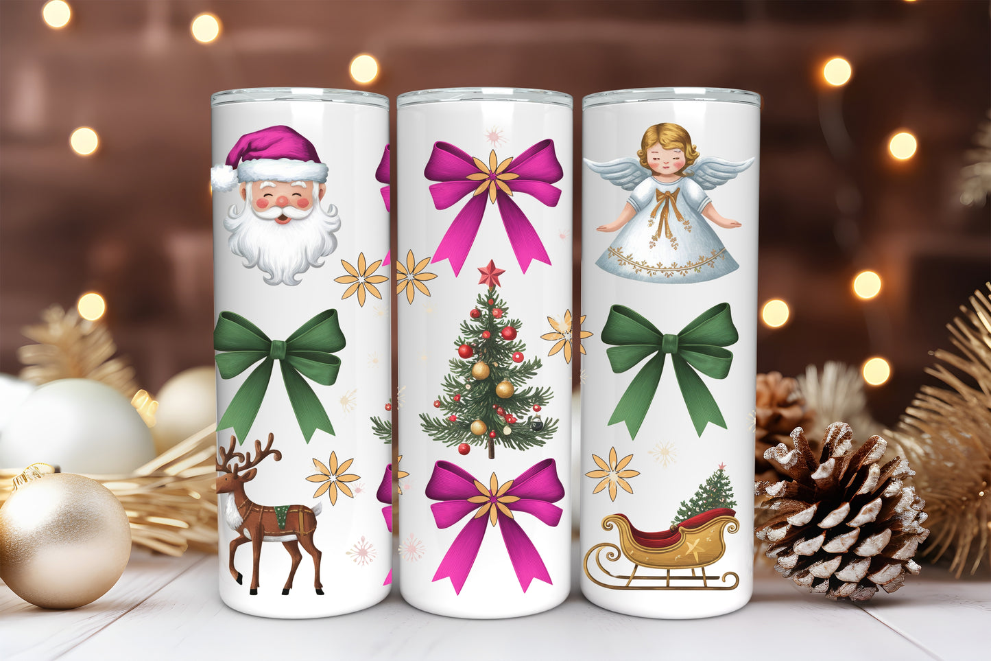 SKINNY TUMBLER - CRISTMAS THEME - GIRLS
