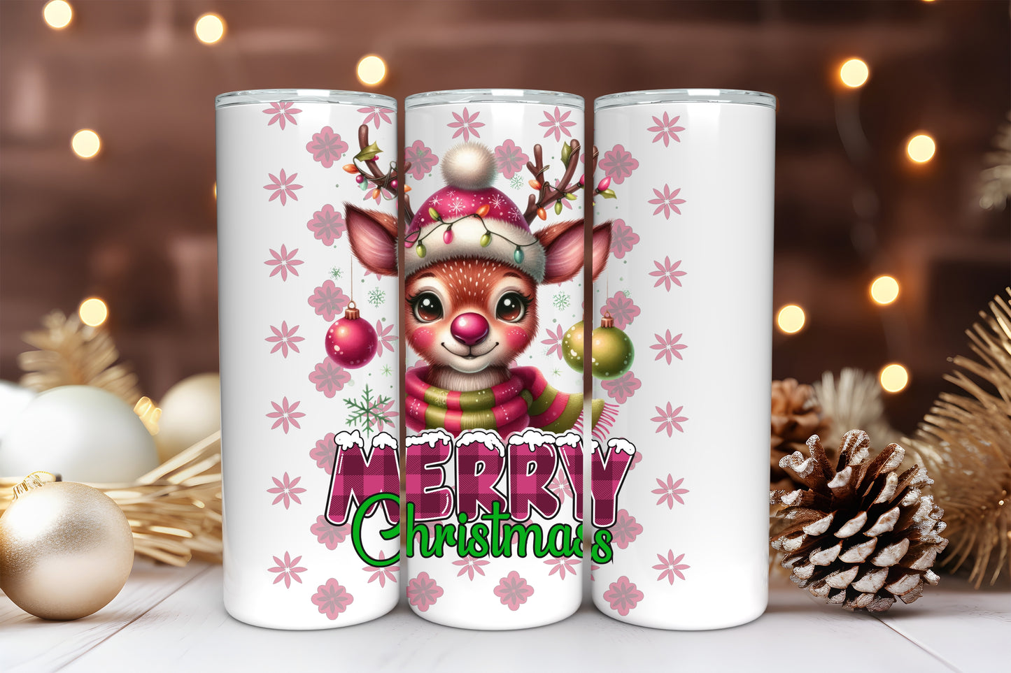 SKINNY TUMBLER - CRISTMAS THEME - GIRLS