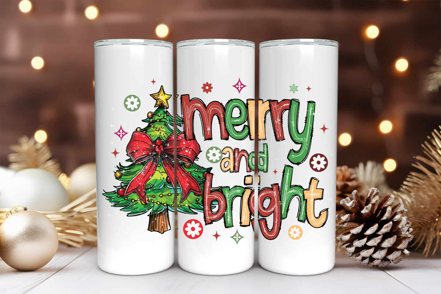 SKINNY TUMBLER - CRISTMAS THEME - GIRLS